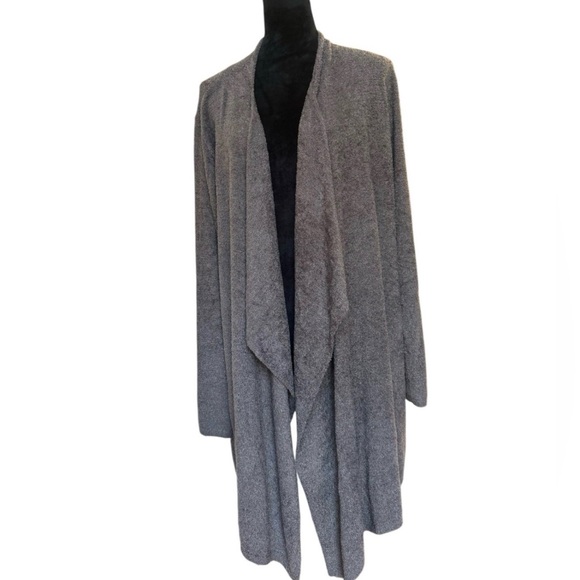 Barefoot Dreams Sweaters - Barefoot Dreams Bamboo Chic Lite Open Front Cardigan Gray Size 1X NWT